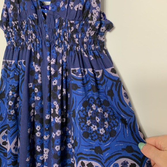 Rebecca Taylor Maxi Dress Blue Size 6 - Picture 11 of 14
